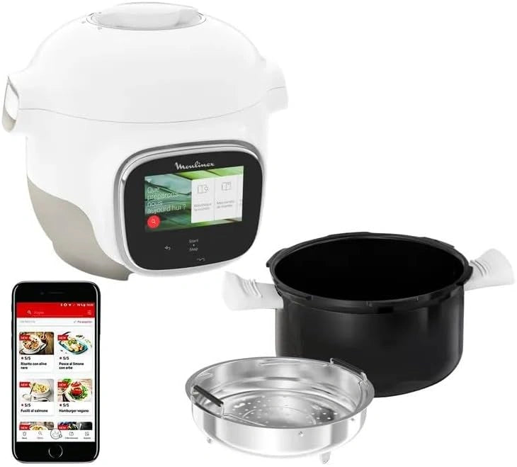 Multicuiseur, Appareil électrique, CE922110, 900 W, Wi-Fi, connecté, Blanc