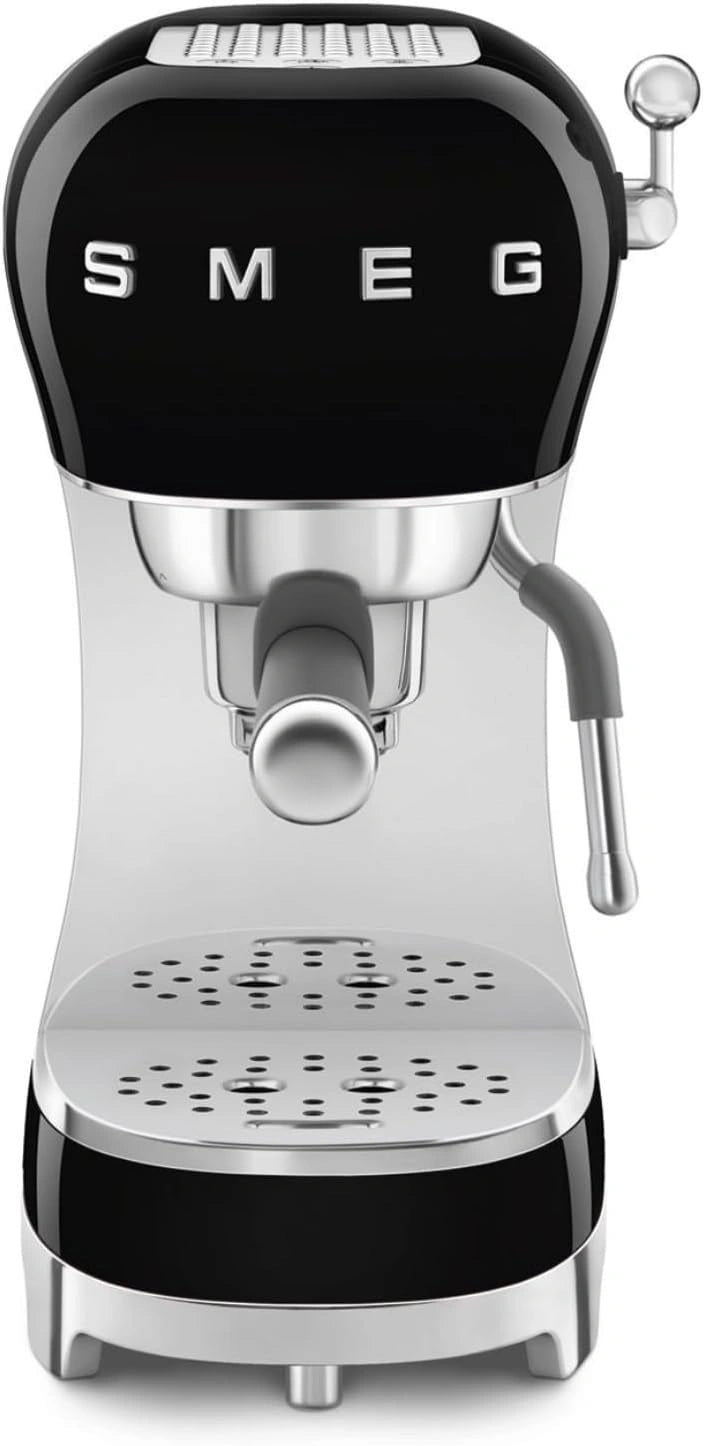 Smeg, Machine à café, ECF02BLEU, 1 L, 1350W, format compact, fonction vapeur, Noir