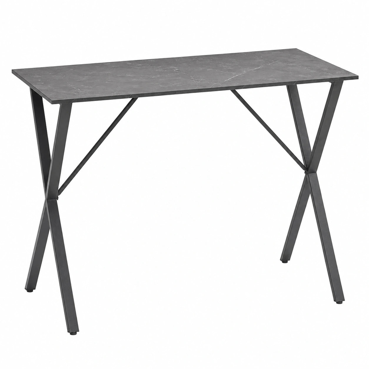Table, en acier, coloris noir, 120 x 60 x 102 cm, pour les espaces de vie