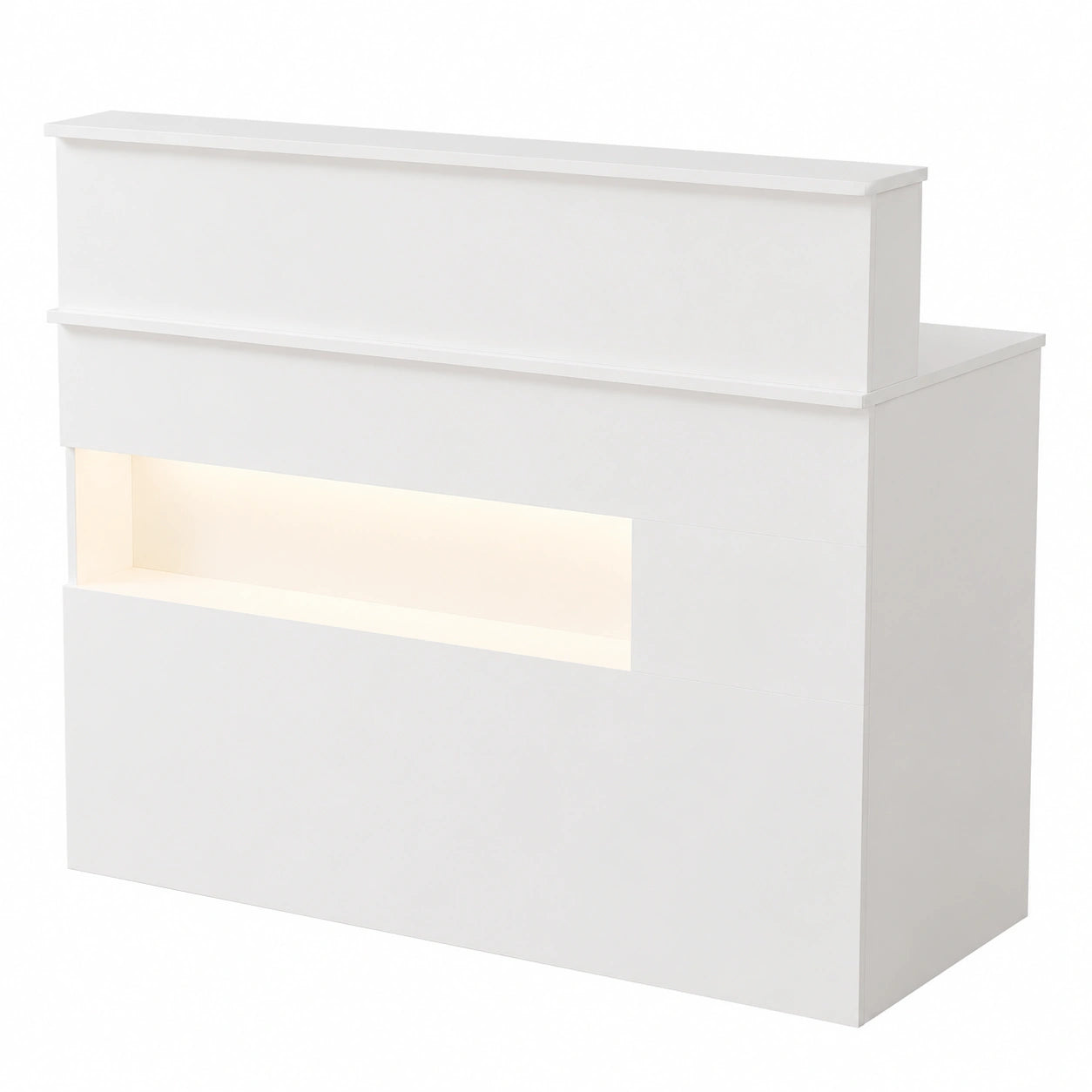Meuble polyvalent, avec rangement, avec tiroirs, coloris blanc, 50 x 120 x 100 cm, pour les espaces de vie