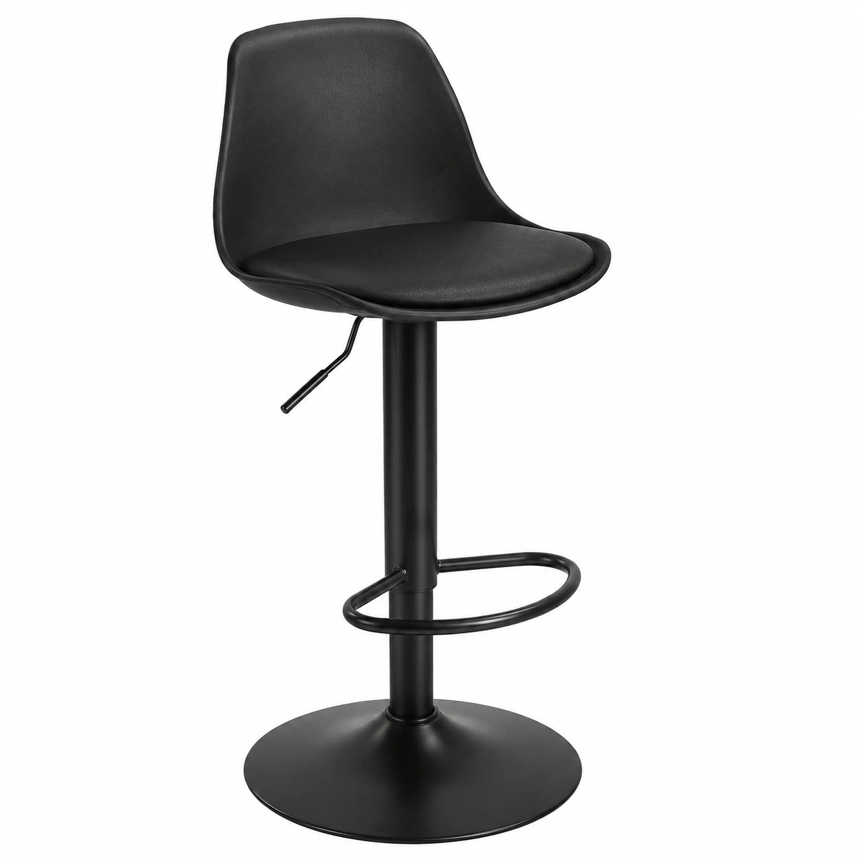 Chaise, pivotant, réglable, coloris noir, pour la salle à manger ou la cuisine