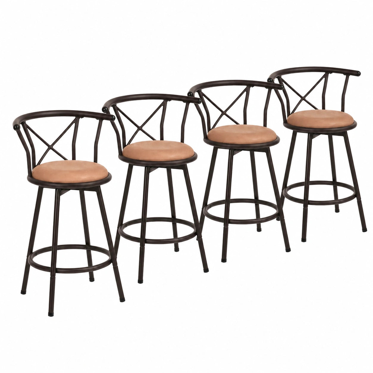 Chaise, pivotant, coloris marron, pour la salle à manger ou la cuisine