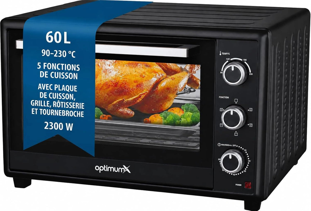 OptimumX, Four électrique, 60L, 2200W, Noir