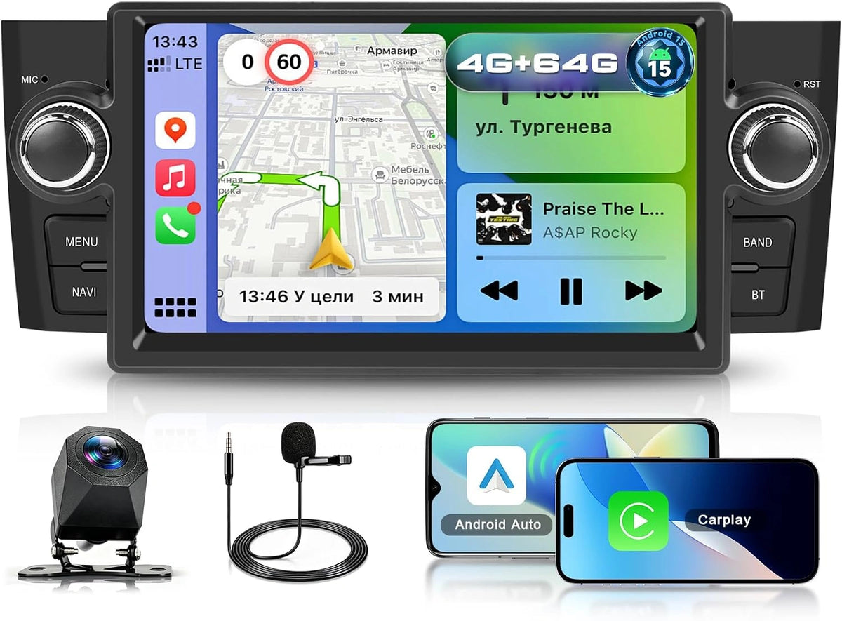 Autoradio, Écran, 2005-2009, 7 Pouces, 4Go, 64Go, Wi-Fi, Bluetooth, commande tactile