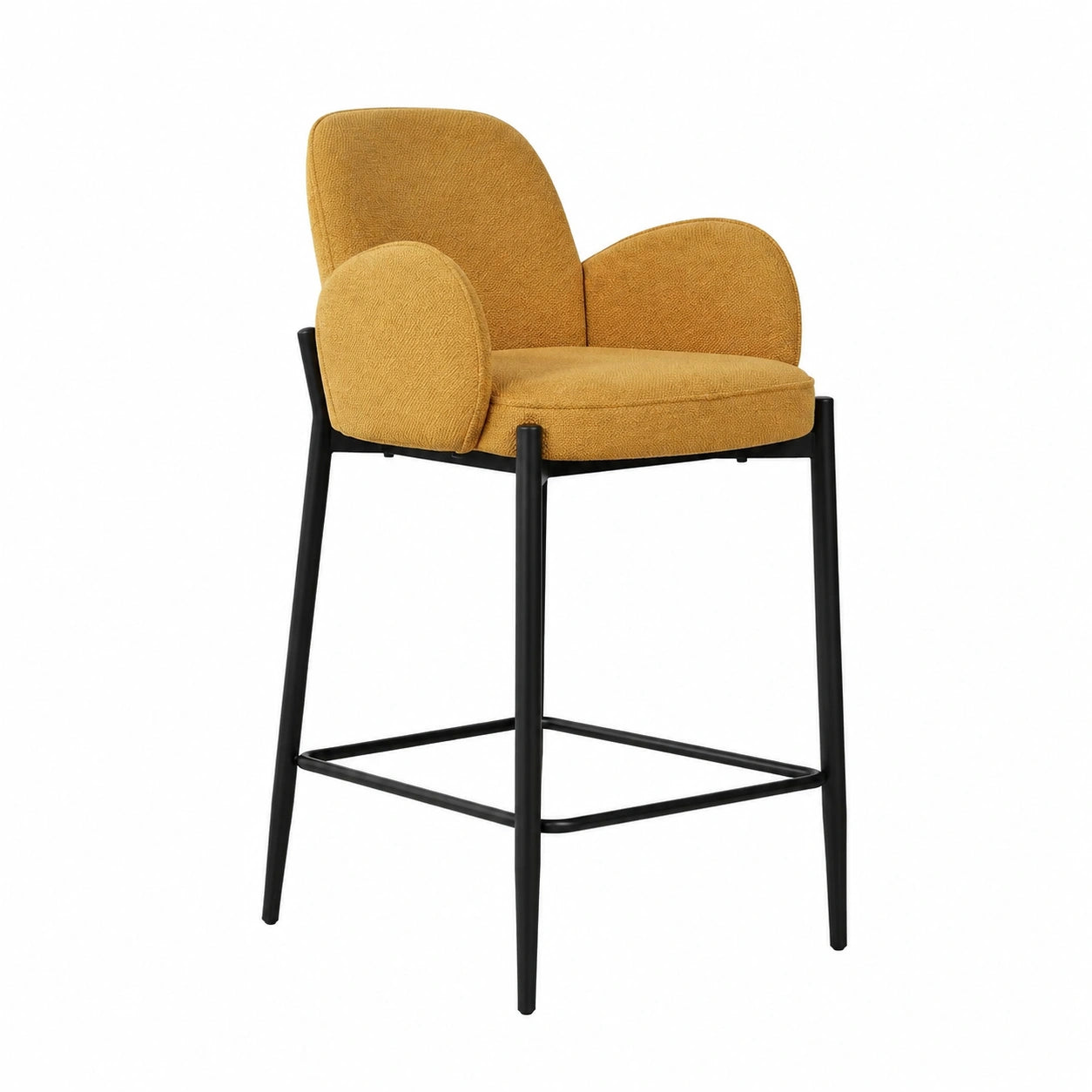Tabouret, coloris jaune, pour la cuisine ou l’espace repas