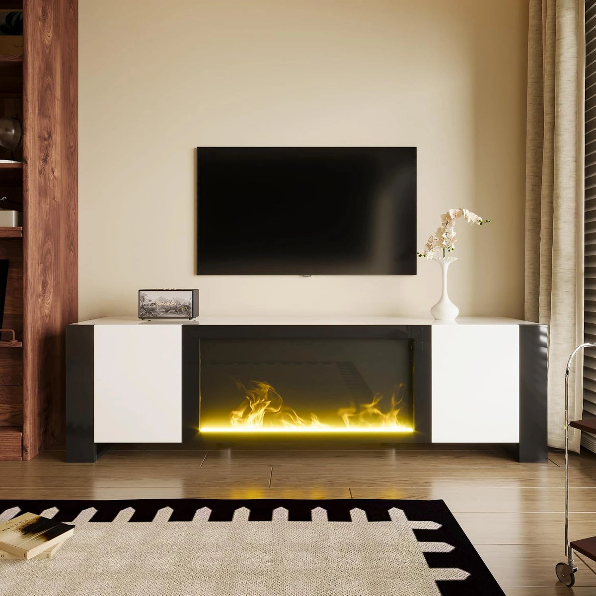 Merax, Chauffage électrique, 165 × 32 × 55 cm, fonction chauffage, Blanc