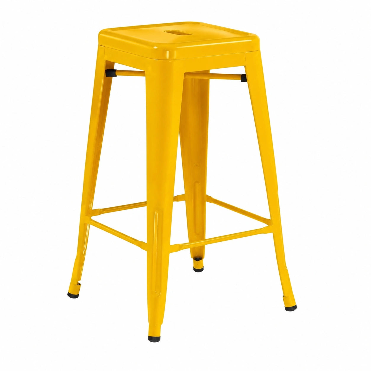Tabouret, coloris jaune, pour la cuisine ou l’espace repas