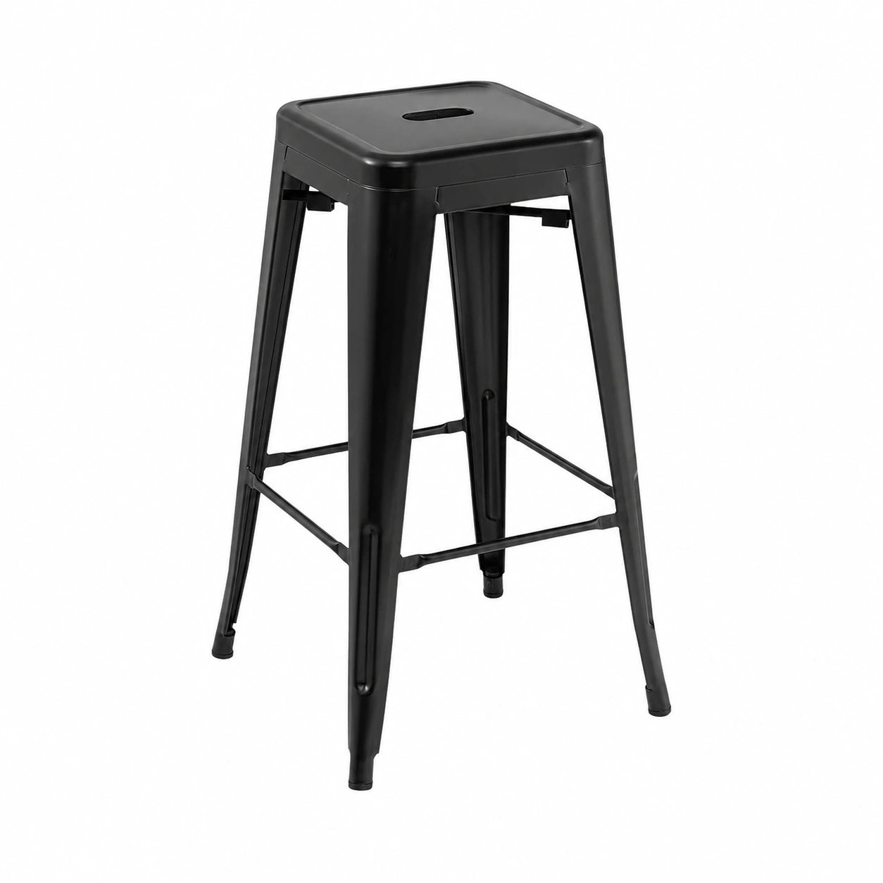 Chaise, en métal, coloris noir, pour la salle à manger ou la cuisine