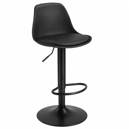 Chaise, pivotant, réglable, coloris noir, pour la salle à manger ou la cuisine