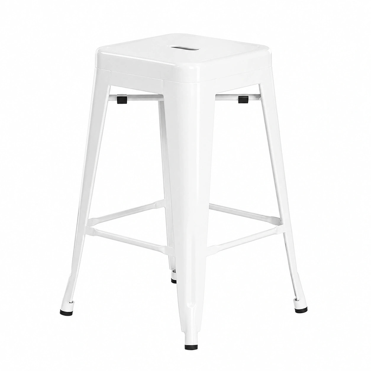 Chaise, en acier, coloris blanc, pour la salle à manger ou la cuisine
