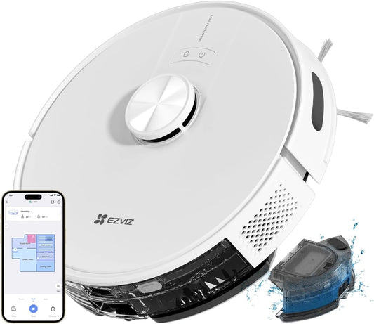 EZVIZ, Aspirateur robot, RE4, Wi-Fi, cartographie intelligente, détection d'obstacles, Blanc