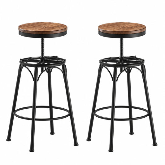 Tabouret, réglable, en métal, coloris noir, pour la cuisine ou l’espace repas