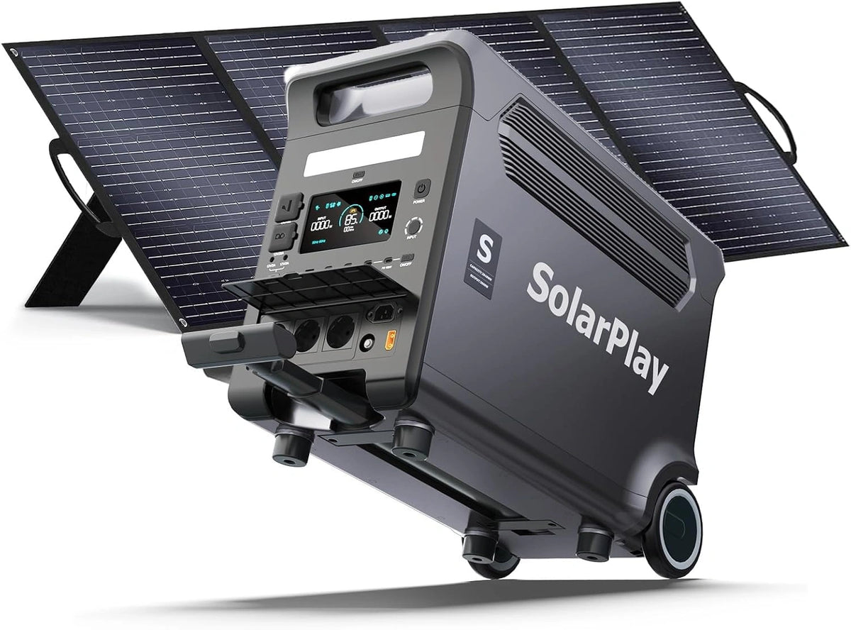 SolarPlay, Kit solaire photovoltaïque, Q3600, 400 W, 230 V, format mobile