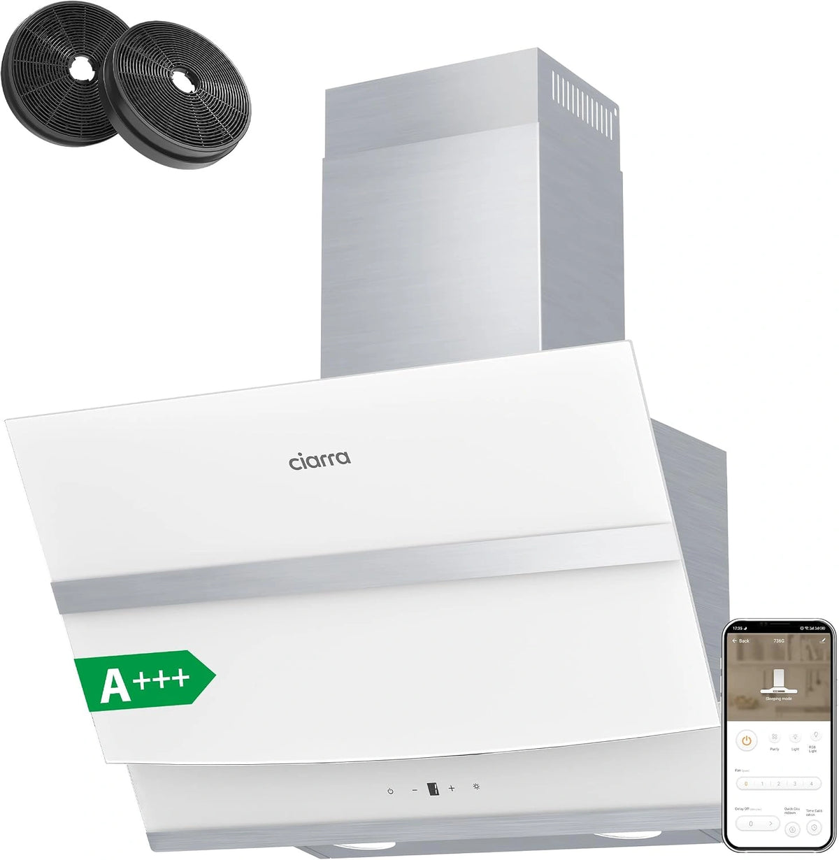 CIARRA, Hotte aspirante, CBCW6736N, Wi-Fi