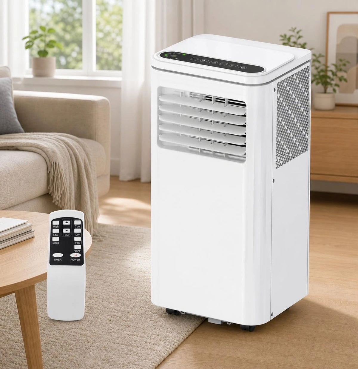 Btu, Climatiseur, 000 BTU, avec télécommande, déshumidification, format mobile