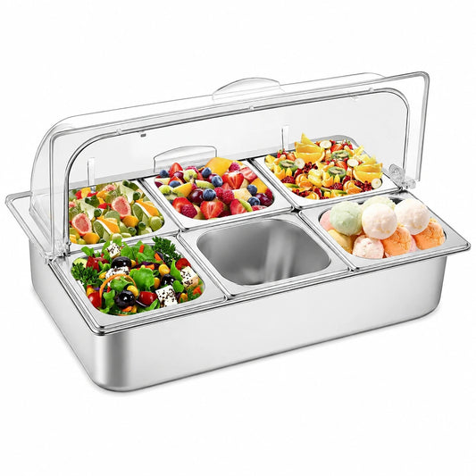 Buffet, en acier inoxydable, coloris transparent, pour la salle à manger ou le salon