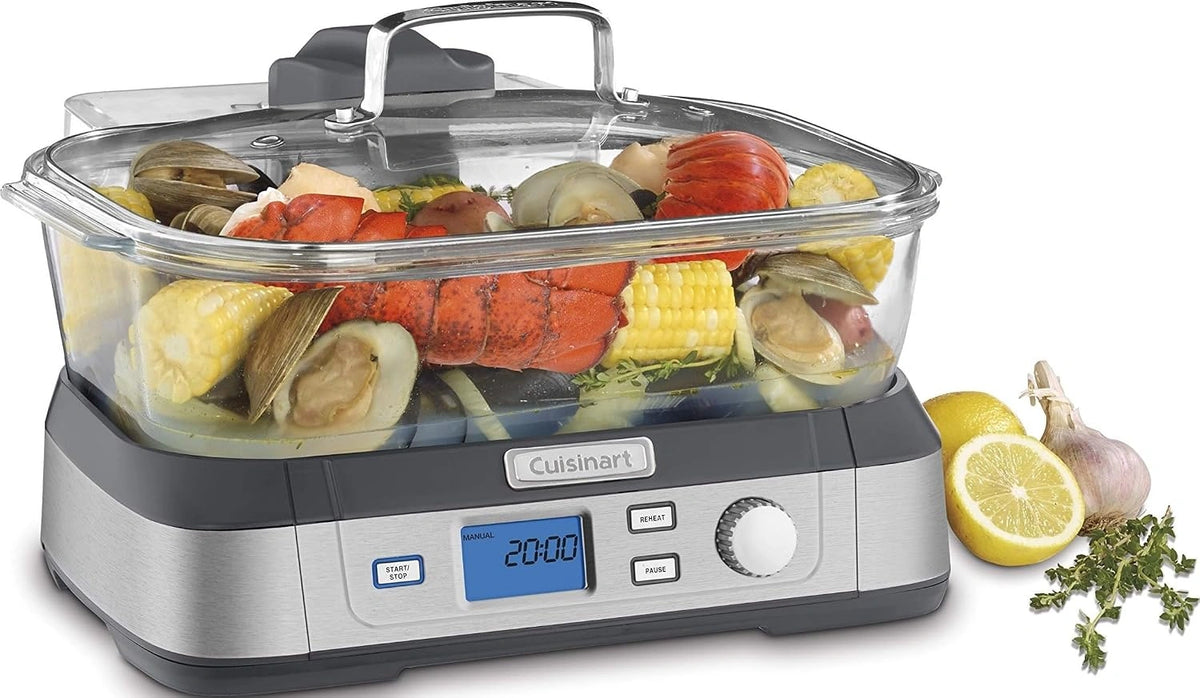Cuisinart, Appareil électrique, fonction vapeur, Argenté