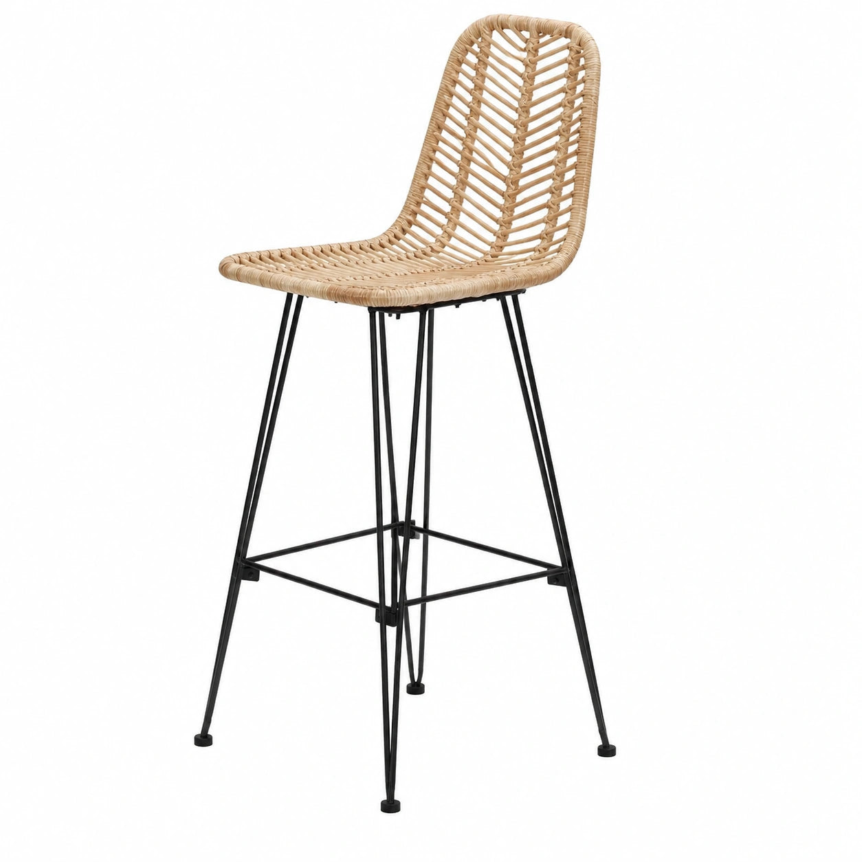 Tabouret, pivotant, réglable, en résine tressée, pour la cuisine ou l’espace repas