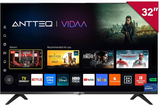 Antteq, Téléviseur, V32-AH3Q1L, 32 Pouces, Wi-Fi, connecté, format mobile