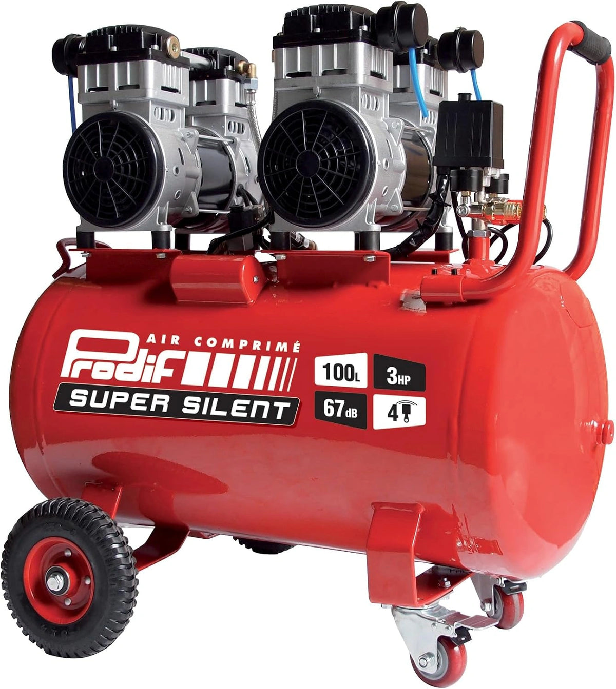 Compresseur, Appareil électrique, SIL1003, 100l, 230v, fonctionnement silencieux